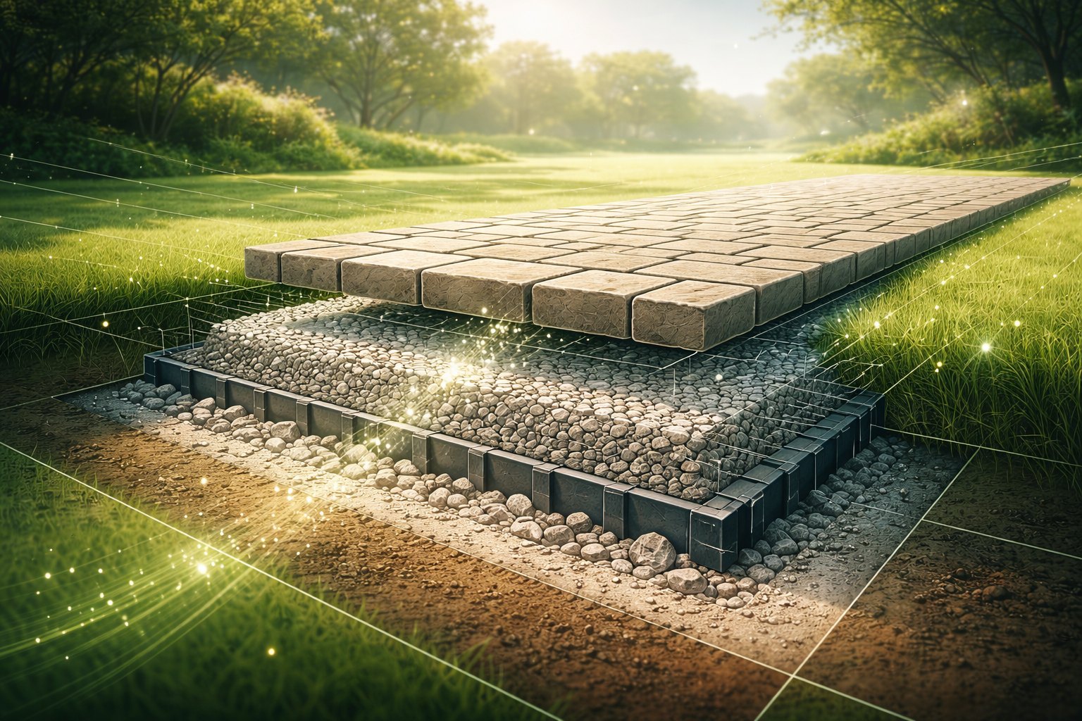 Laid level on a base that stays put